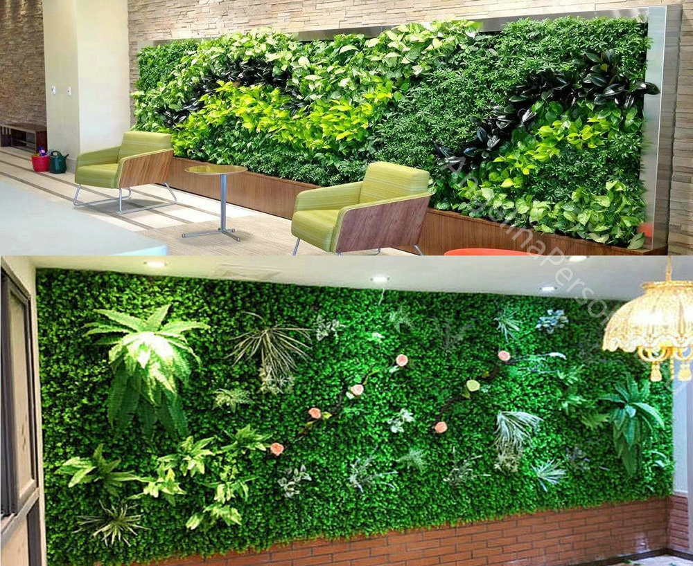 Healifty Alfombrilla de musgo artificial de simulación de  plantas de musgo, rocas de musgo, decoración para colgar en la pared,  paneles de pared de césped de musgo, azulejos de césped para
