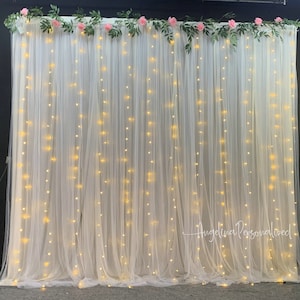 Milk Cream Backdrop Curtain 2 Panels Pair Sheer Voile Tulle - Etsy