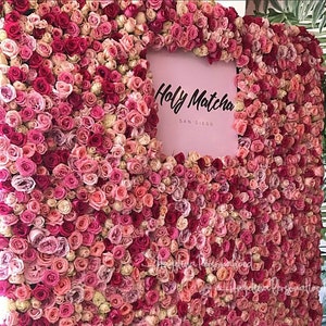 Pannelli di fiori di rosa invitanti per appuntamenti al buio, fiori artificiali, decorazioni per saloni di bellezza, fondali da parete con fiori da principessa, matrimoni, baby shower, TikTok