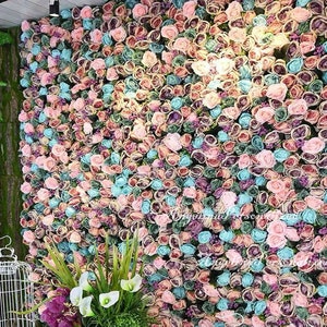 Lake Blue Rose Flower Wall Backdrop: Wedding Photo Booth Prop