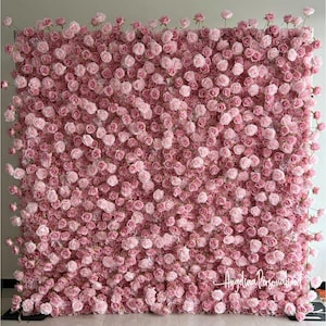 Fiore rosa cipria da parete per organizzazione di matrimoni, eventi, saloni, feste, fotografia, sfondo rosa, tessuto, tessuto per tende arrotolabili