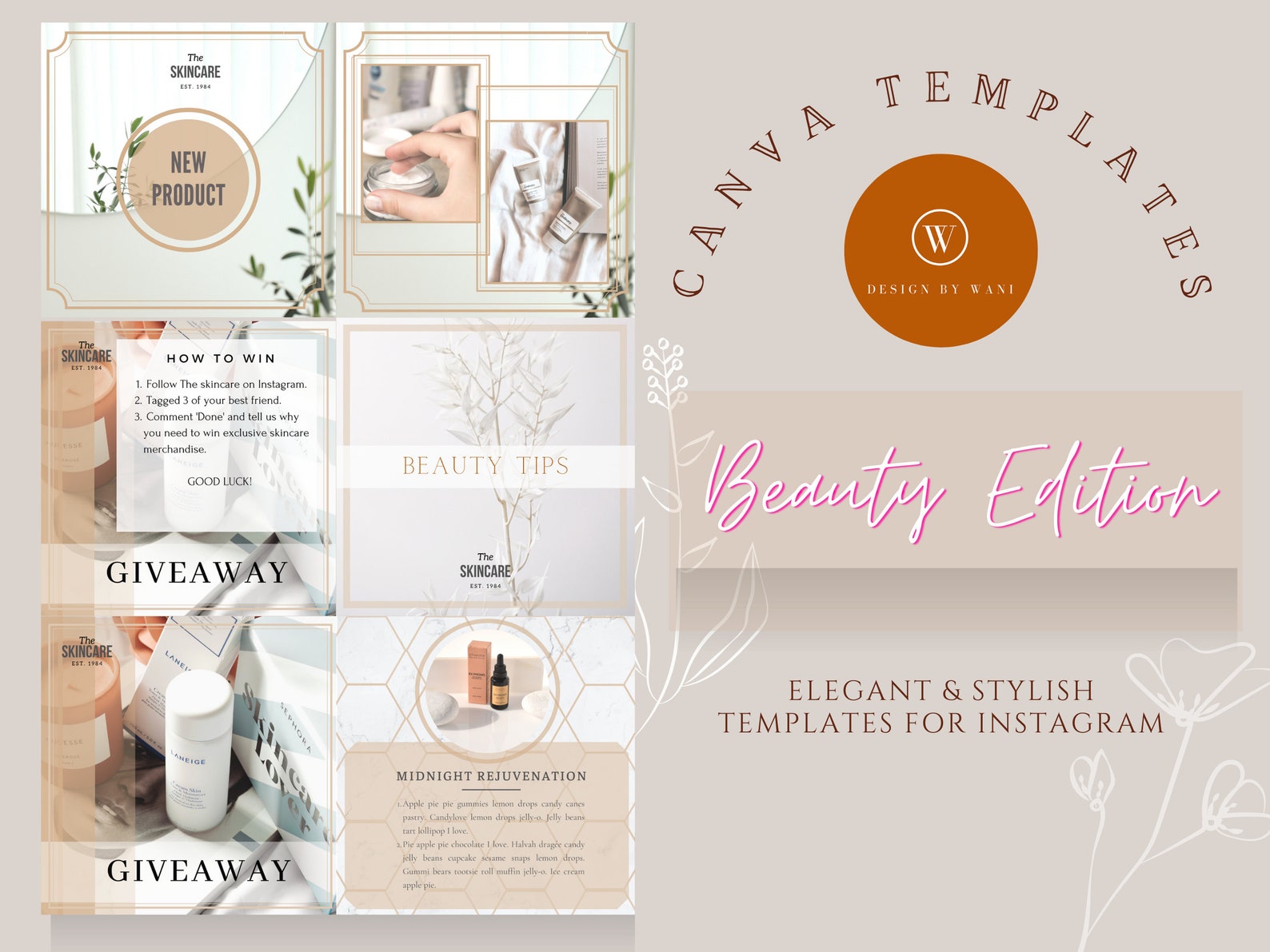Canva Templates Beauty Edition Etsy France