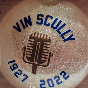 Dodgers Vin Scully Memorial Ornament