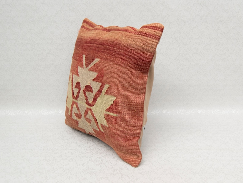 Nomadic Pillow Tribal Pillow size : 16/'x16/' inches Turkish Vintage Natural Kilim Pillow Cover