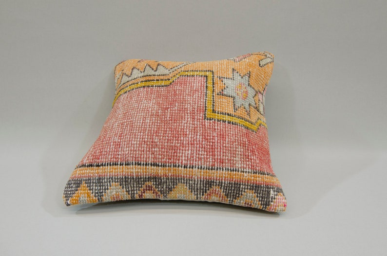 Tribal Pillow Turkish Vintage Carpet Pillow Cover size : 16/' x 16/' inches Nomadic Pillow