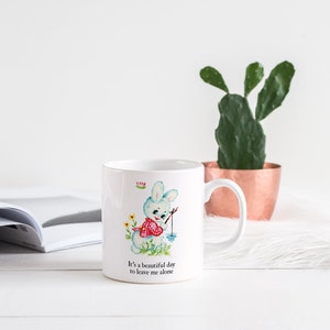 It&#39;s a beautiful day to leave me alone Profanity Swear Word Mug | Banter Gift Rude Adult | Colleague Secret Santa Birthday Christmas Friend
