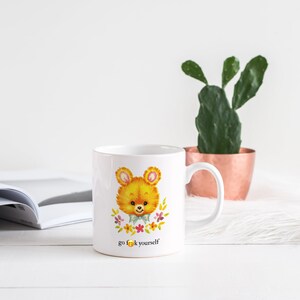 Go f*ck yourself Profanity Swear Word Mug | Funny Banter Gift | Rude Adult Humour Novelty | Colleague Secret Santa Birthday Christmas Friend