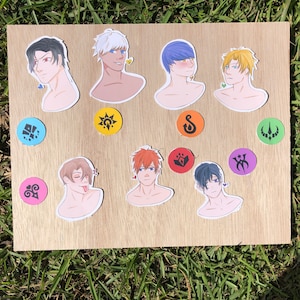 Obey Me! Boys Stickers MATTE