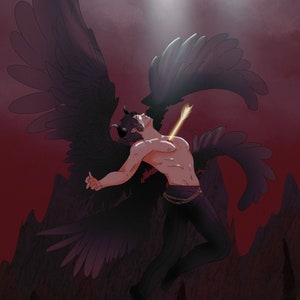 Obey Me Lucifer Falling print