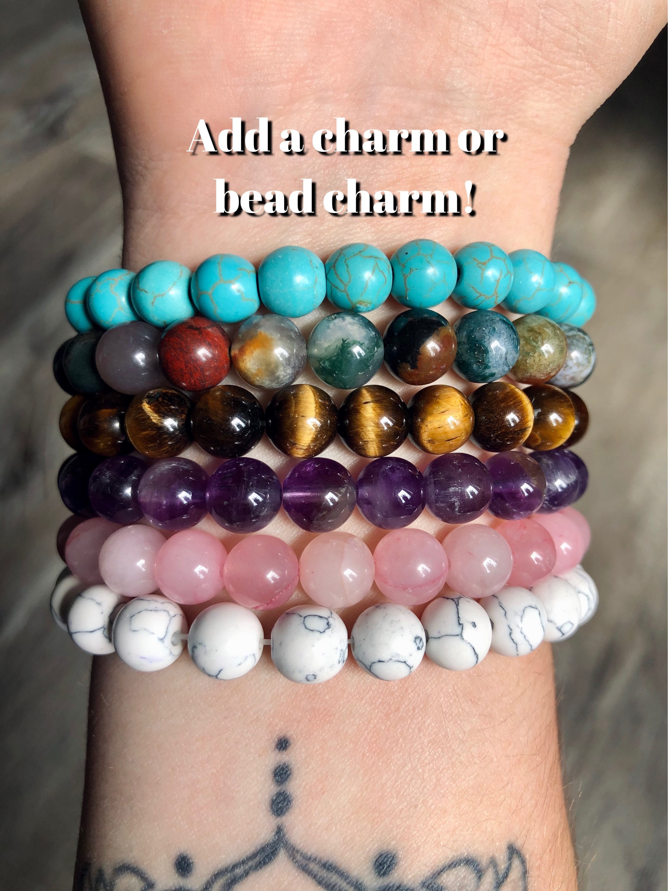 ブレスレット Semi Precious Beads Bracelet #7930 Bracelet - Semi Precious Gemstone Beads (B019) - Etsy