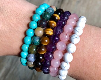 ブレスレット Semi Precious Beads Bracelet #7930 Gemstone Beaded Bracelets - Etsy