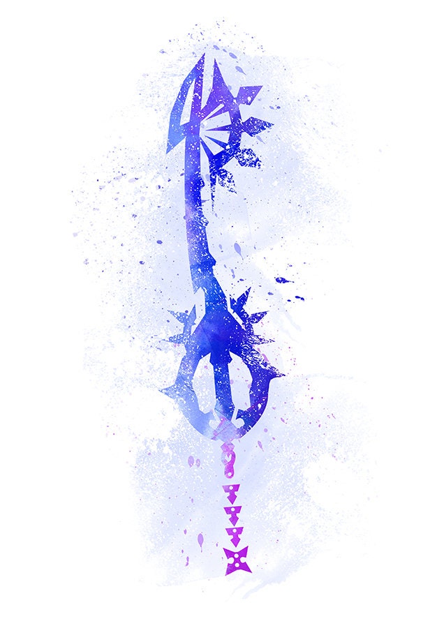 Kingdom Hearts III POSTER: Sword watercolor poster Decorative | Etsy