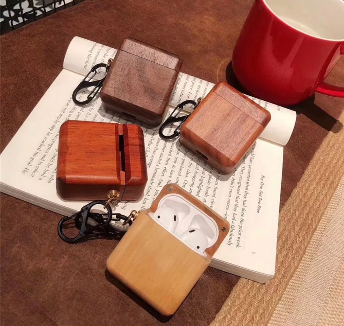 Natural Wooden AirPod Case Real Wood AirPods Case Wood Etsy