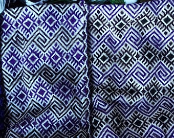 10" x 10" Bolsa Huichol morrales RARE Huichol Punto Geométrico Textil Arte Nativo Bordado a Mano Indígena Diseño Prehispánico