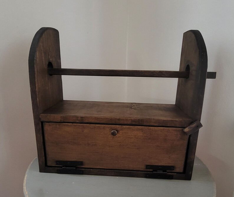 Paper Towel Holder With Bread Box Etsy