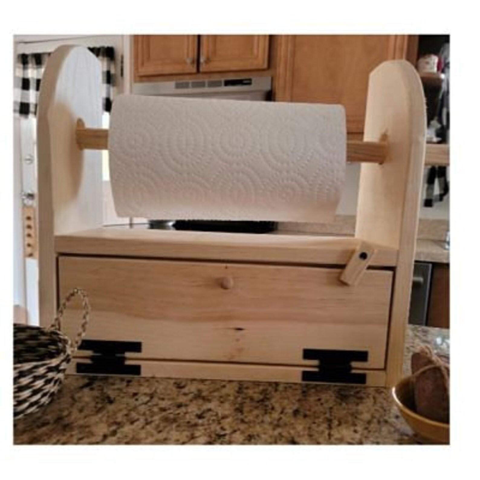 Paper Towel Holder With Bread Box Etsy