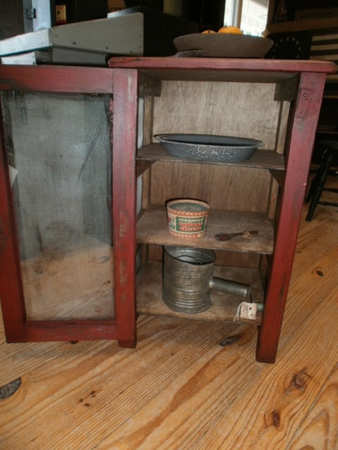 Pie Safe Side Table/ Storage / Decorative Table Etsy