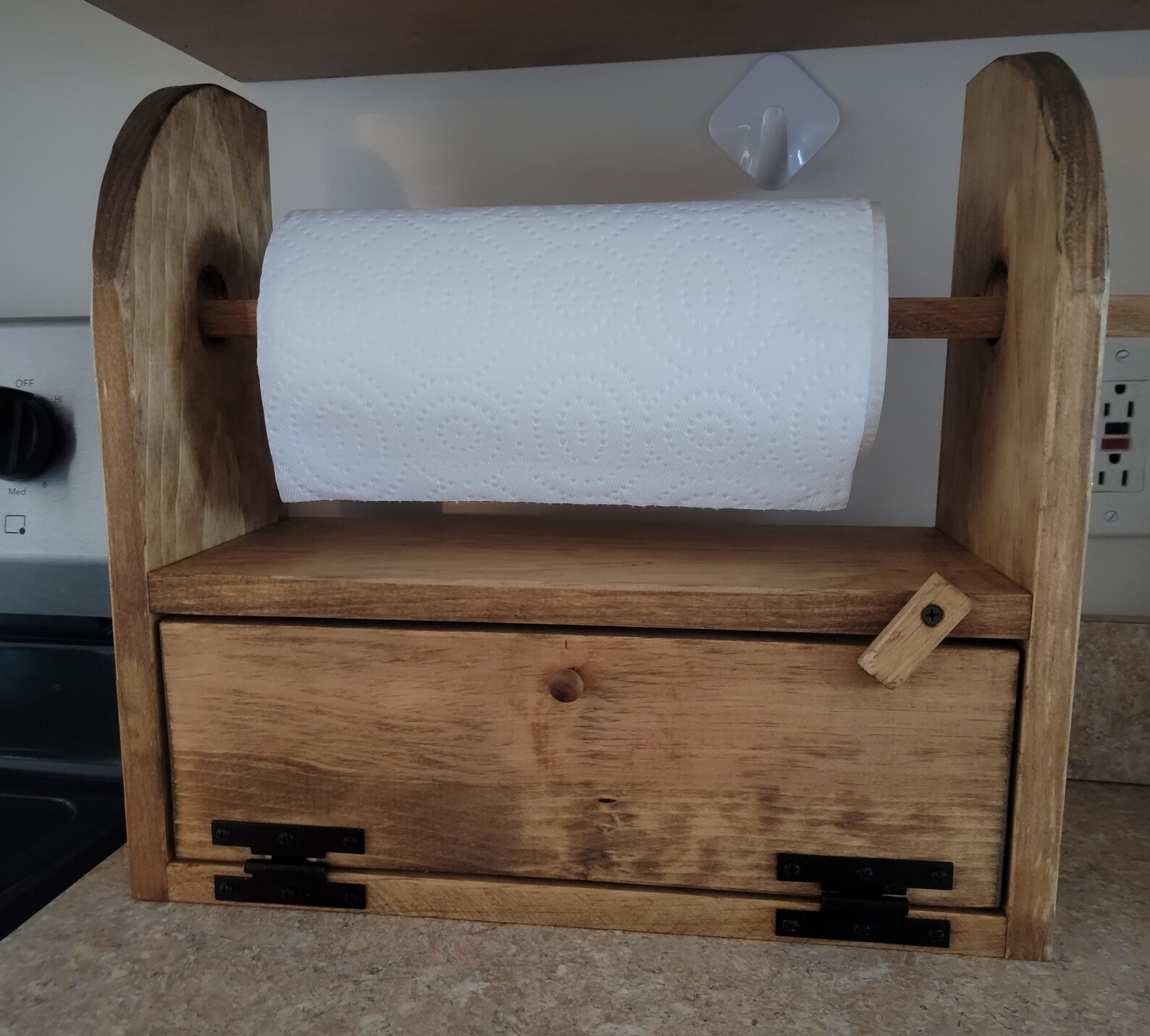 Paper Towel Holder With Bread Box Etsy