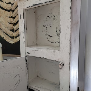 Handmade Farmhouse Hanging Cabinet: Solid Wood, Distressed Finish image 7