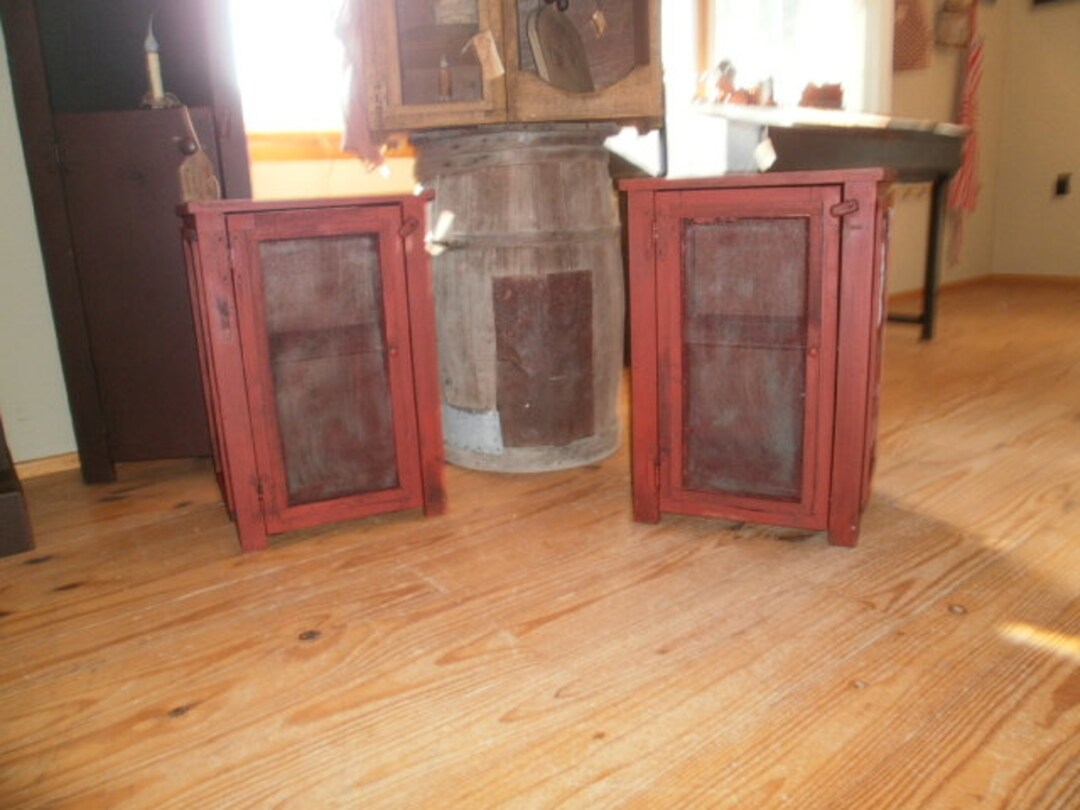 Pie Safe Side Table/ Storage / Decorative Table Etsy