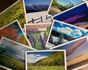 Photographic Notecards -Vt Scenic Portrait Note Cards, All Seasons #2, box of ten
