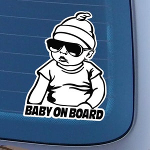 Adesivo sticker Baby on Board bambino bimbo a bordo decalcomania auto –