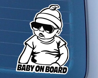 Baby sticker for the car - Baby on Board Car Sticker Funny Sticker Hangover Carlos Bub cool - autocollant fun kids decal vinyl