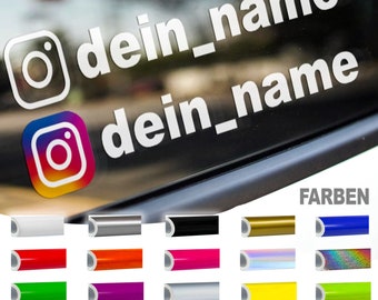 Ontwerp je eigen Instagram-stickernaam voor pagina's met reclame - autotuning Jdm je naam met logo - autosticker sociale tekststicker