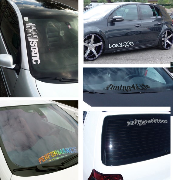 Tuning Sticker Low Design Windshield Sticker Saying Lettering Sticker Decal  for Windshield / Rear Window 1 Piece of Your Choice -  Finland