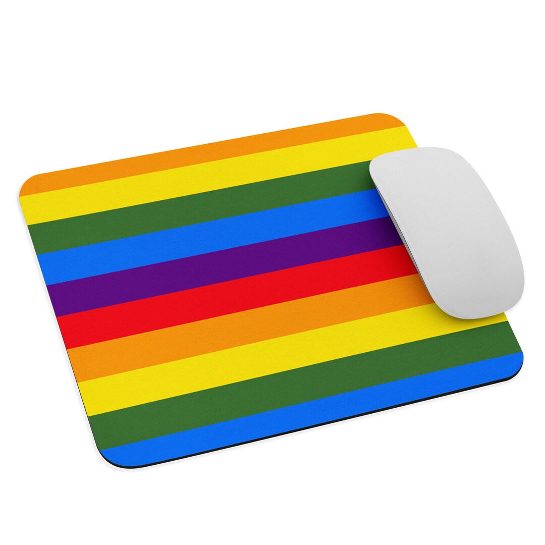 Rainbow Mouse Pad Lgbtq Queer Flag Pride Etsy