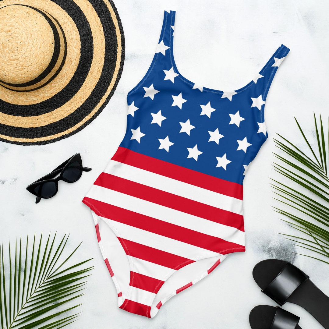 American Flag Monokini One Piece Swimsuit 446011 main image 1