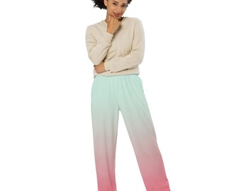 Ombre All-over print unisex wide-leg pants