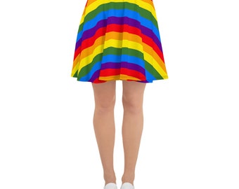 Rainbow Skater Skirt lgbtq queer flag pride