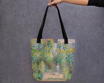 The Artist's Garden at Vétheuil by Claude Monet, Tote bag