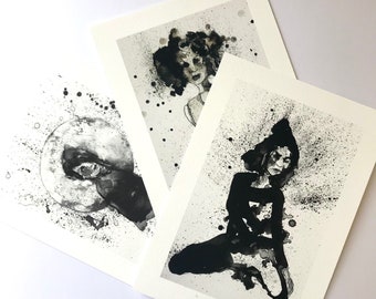 A4 Black and White Giclee Prints - various