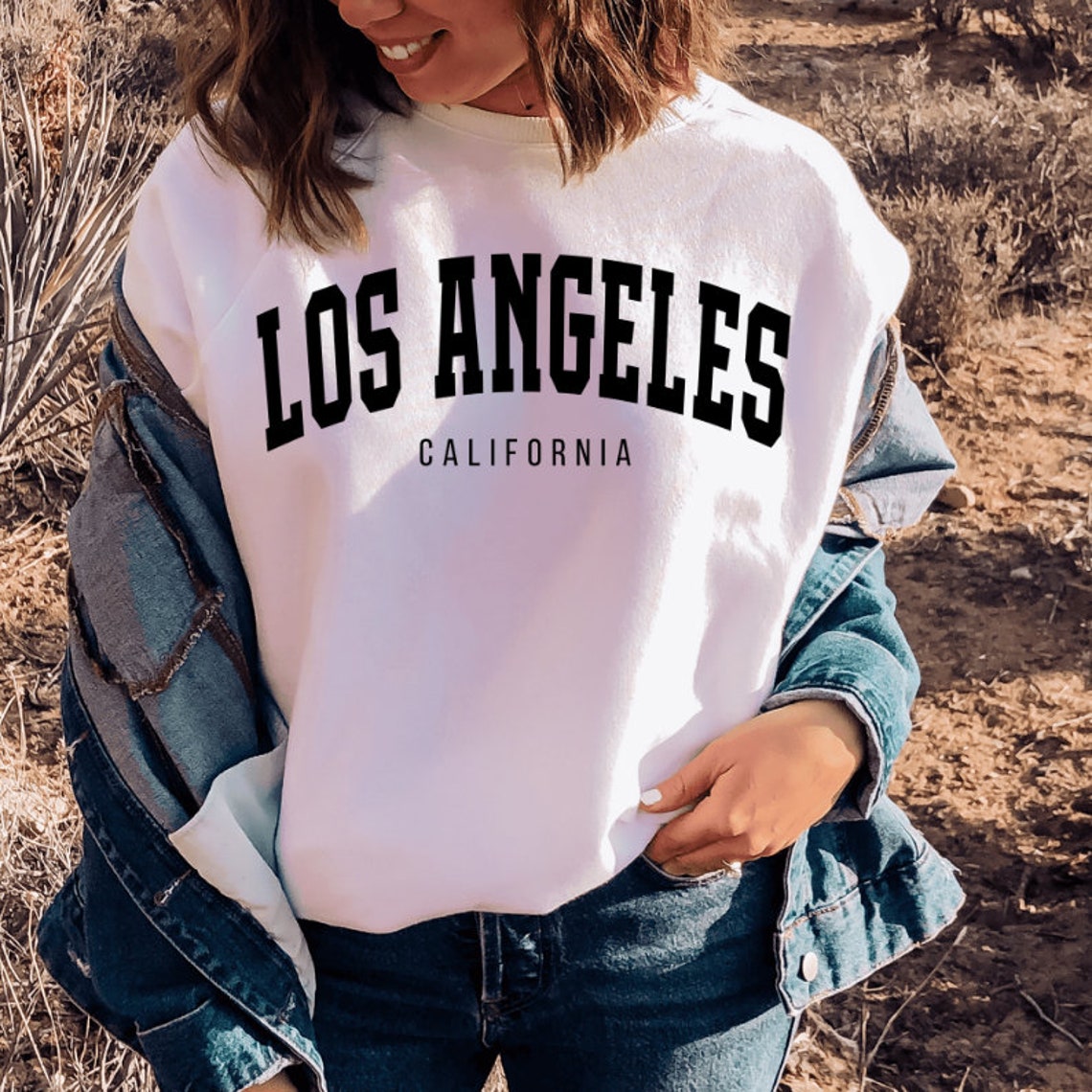 Los Angeles Sweatshirt Los Angeles Crewneck Los Angeles | Etsy