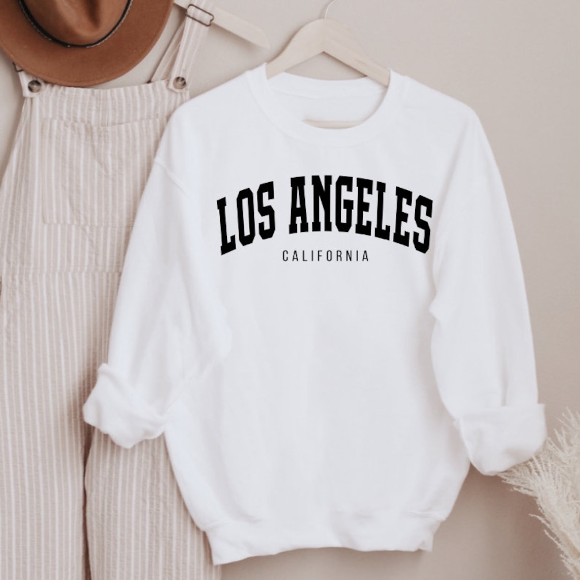 Los Angeles Sweatshirt Los Angeles Crewneck Los Angeles | Etsy