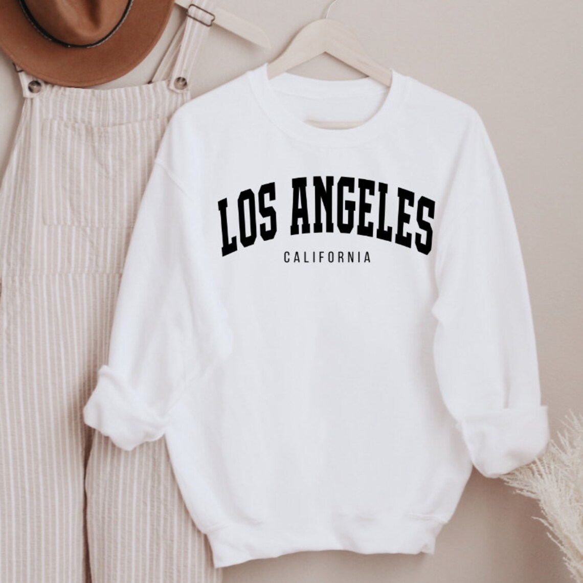 Los Angeles Sweatshirt Los Angeles Crewneck Los Angeles Etsy