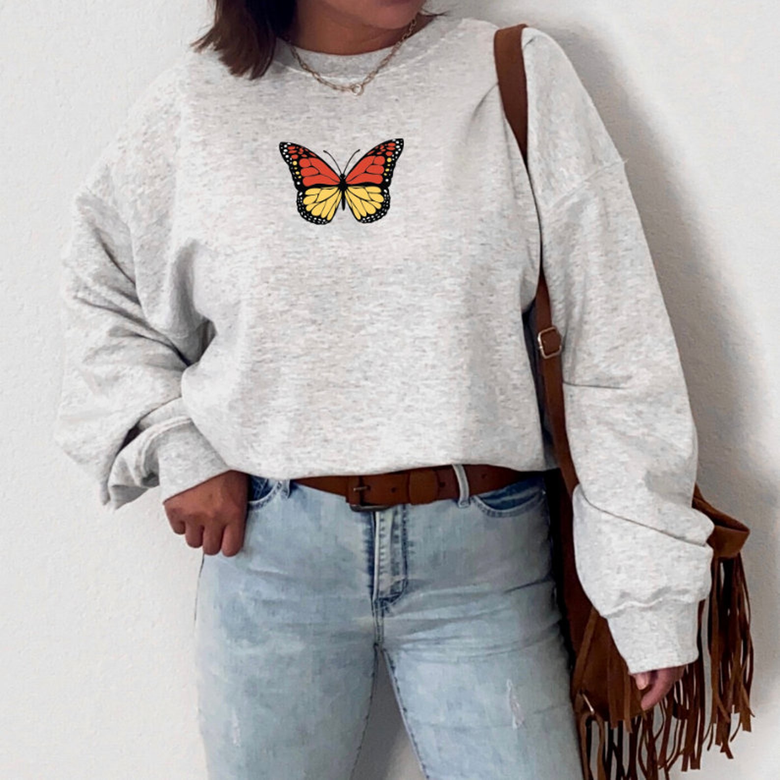 Butterfly Sweatshirt Butterfly Crewneck Monarch Shirt | Etsy