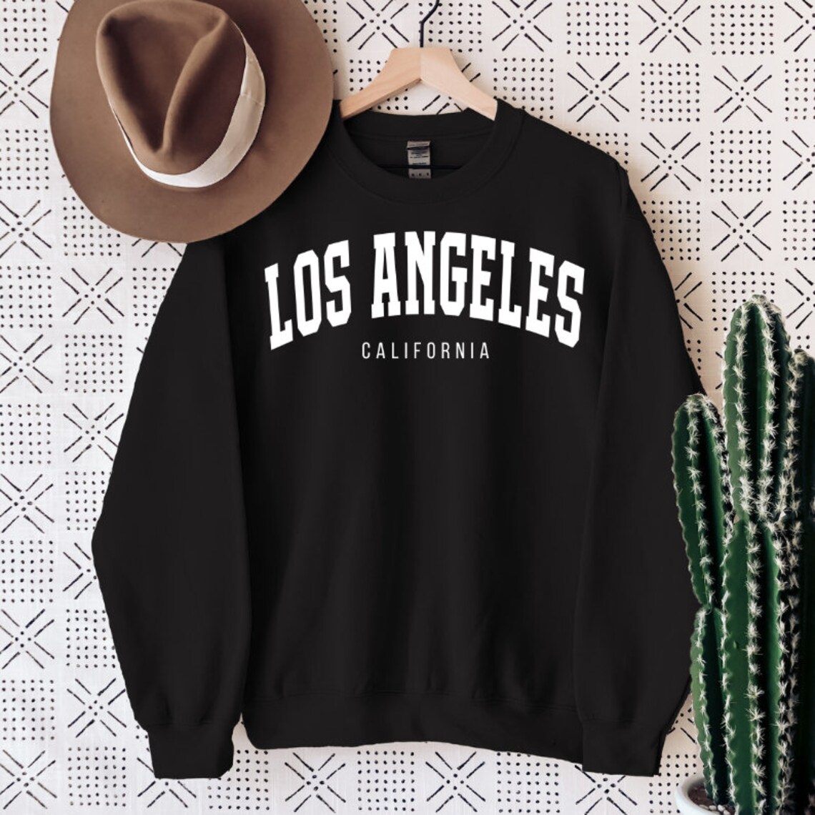 Los Angeles Sweatshirt Los Angeles Crewneck Los Angeles Etsy