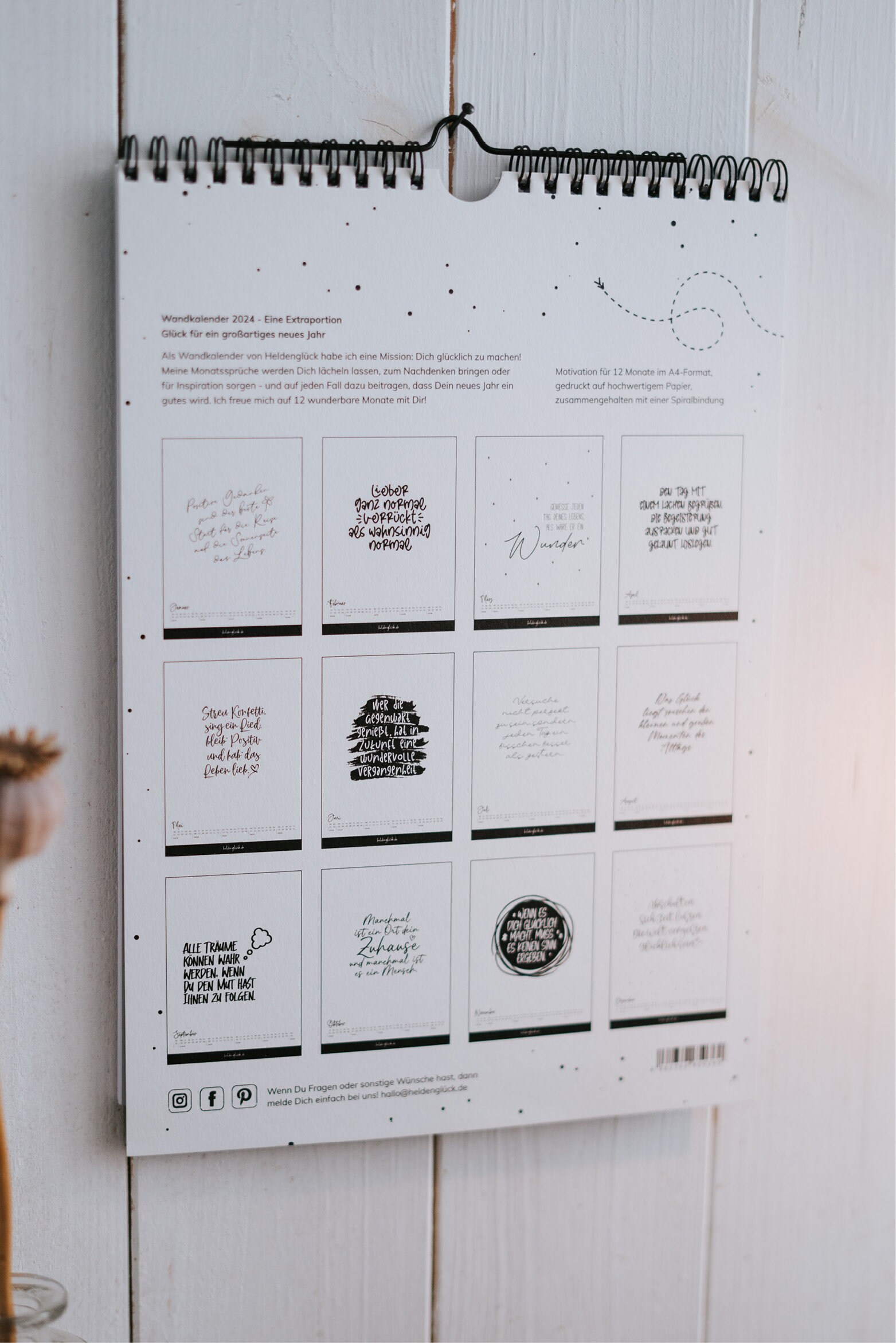 Wandkalender 2024 Kalender mit Sprüchen Etsy.de