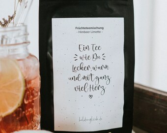 Herzliche Tee-Umarmung: Veganer Himbeer-Limette-Tee als liebevolles Geschenk für die beste Freundin