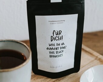 Tee 'Für Dich' – Fruchtexplosion mit Erdbeer-Himbeer, Vegan und Glutenfrei, Ideales Geschenk für besondere Momente, Geschenkidee für Freunde