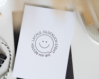 Postkarte | Lächle, glücklich steht Dir