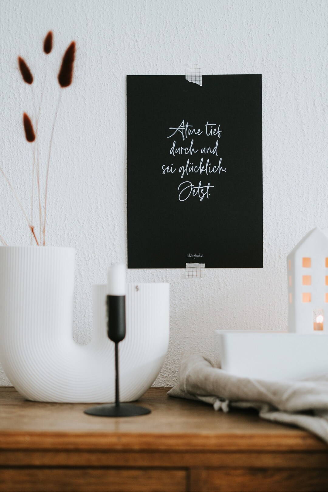 Poster Atme tief durch und sei glücklich Etsy.de