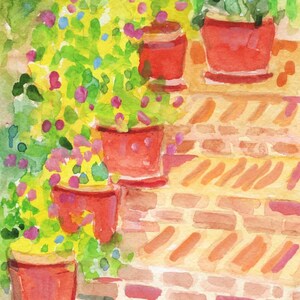 Studio ad acquerello e tempera: Vincas e Ghost Pepper ii. 8x10 opaco (immagine 5x7) su carta Arches 140 CP.