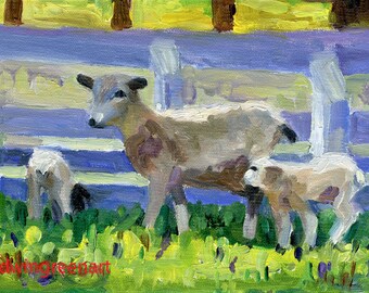 Ewe and Lambs-Colonial Williamsburg Giclée. Various Sizes and Options Available.