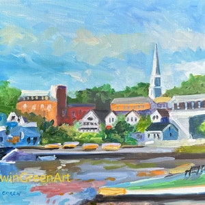 Maine Oil Painting-Camden. 11x14 on Stretched Canvas. Framed or Unframed. Giclée Prints Available.