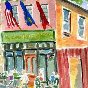Annapolis Watercolor-McGarvey's. Con passepartout 8x10 (immagine 6x4). Carta Arches 140 CP. Senza cornice. Stampa Giclée disponibile.