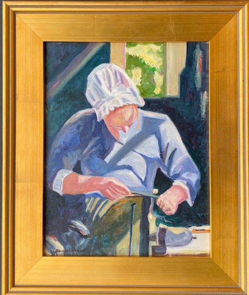 Colonial Williamsburg Blacksmith's Apprentice Original Oil Painting ...